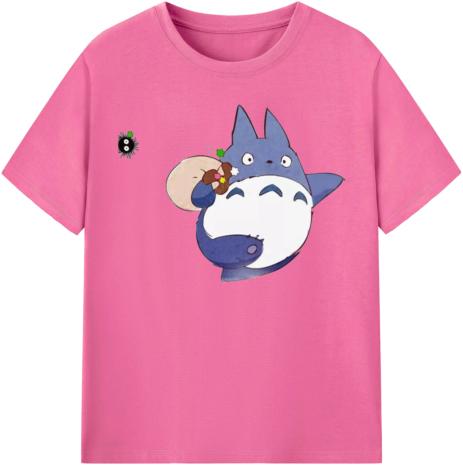（画像用） となりのトトロ 草壁メイ 草壁サツキ My Neighbor Totoro Satsuki Kusakabe Mei Kusakabe レディースカジュアルプリントTシャツ（綿100％）